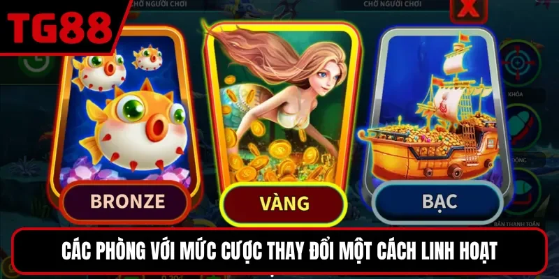 Các phòng với mức cược thay đổi một cách linh hoạt