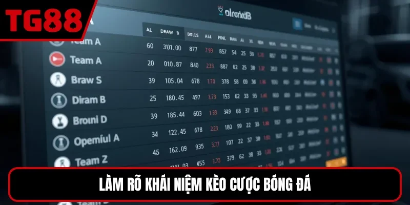Làm rõ khái niệm kèo cược bóng đá