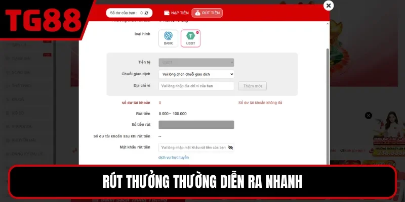 Rút thưởng thường diễn ra nhanh