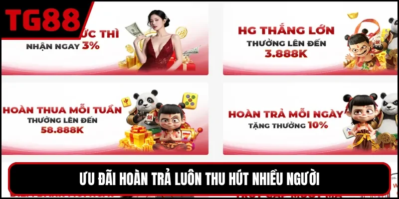 Ưu đãi hoàn trả luôn thu hút nhiều người